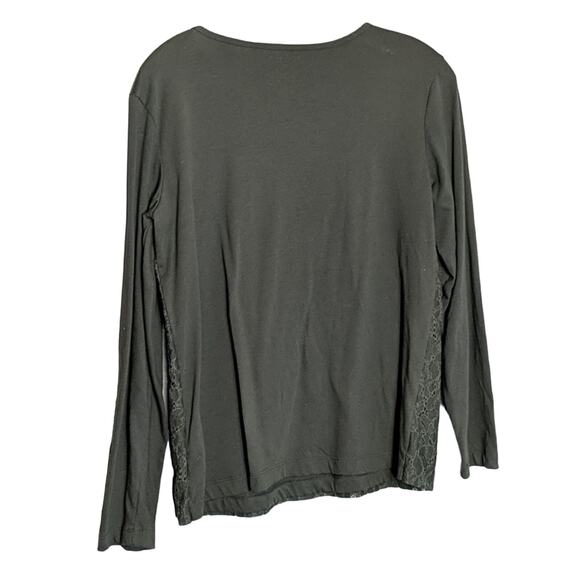 EUC Van Heusen Long Sleeve Top, Lace Pattern, L - Picture 5 of 5
